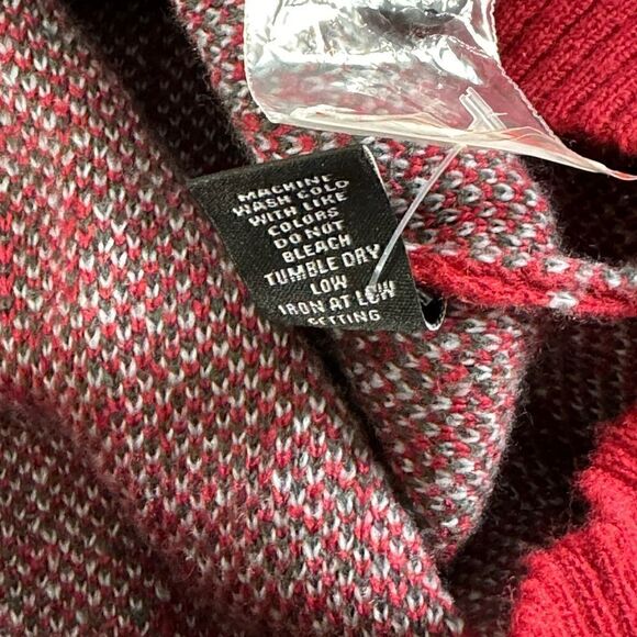 RSQ cardigan Mens Size Large plaid knit button up Academia V Neck Sweater New - Picture 12 of 12